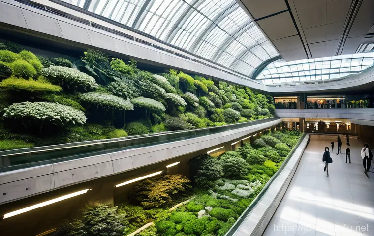 서울 지하철 아트 프로젝트 사례 - A majestic and serene scene inside Seoul's Gyeongbokgung subway station. The station walls are trans...