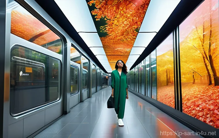 지하철 아트의 창의적 접근 - Future-Inviting Digital Art in a Subway Oasis**

**Prompt:** A vibrant, futuristic subway station co...